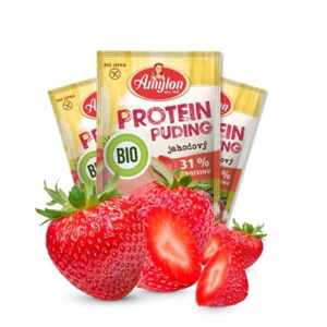 Amylon BIO Protein Puding jahodový bez lepku 45g
