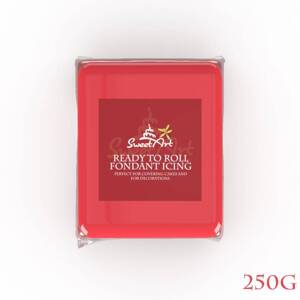SweetArt potahovací a modelovací hmota vanilková Coral Red (250 g) Do 27.10.2024!