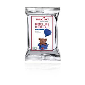 Modelovací čokoláda Saracino modrá 250 g Trvanlivost do 30.4.2025!
