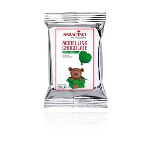 Modelovací čokoláda Saracino zelená 250 g Trvanlivost do 28.2.2025!